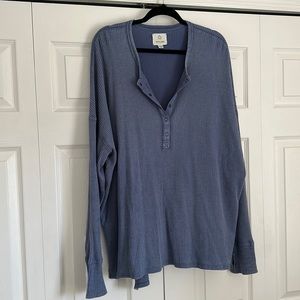 Aerie Henley Waffle Tee